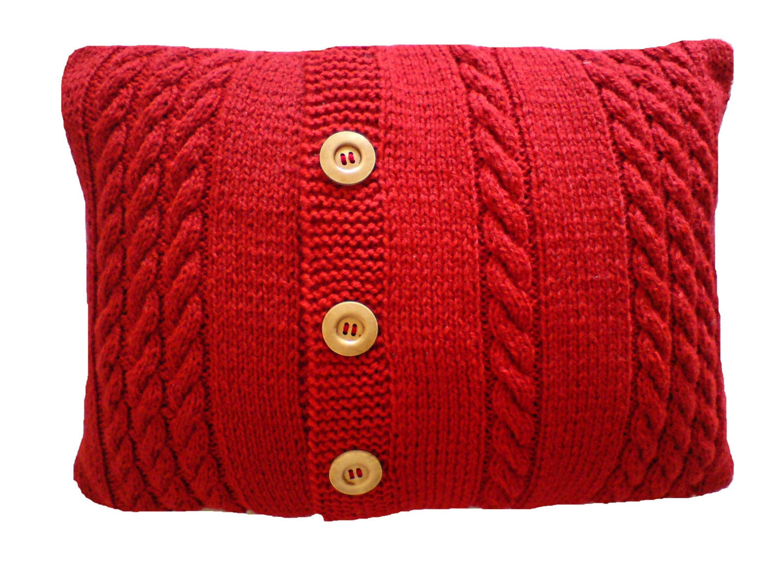 Hand knitted cushion cover set of 2 Etsy