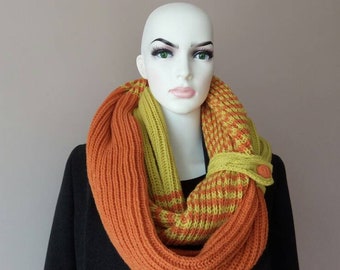 Christmas gift. Knitted long scarf for women.Handmade striped scarf,Wool colored scarf ,Handmade gifts for girlfriend,