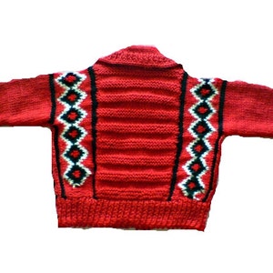 Handmade red white and black baby cardigan/sweater.Handknitted baby cardigan/jacket.Newborn.Baby shower gift image 2