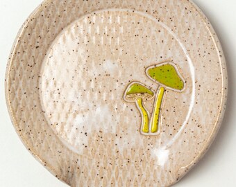 Handmade Ceramic Parrot Mushroom Spoon Rest