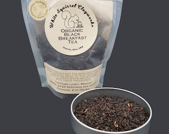 Organic Black Breakfast Tea - Loose Leaf - 2 oz Package