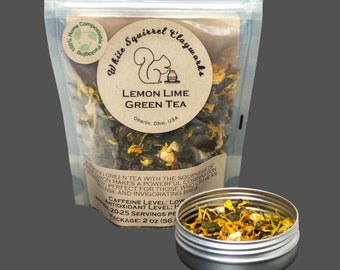 Lemon Lime Grüner Tee - Lose Blatt - 2 Unzen Paket