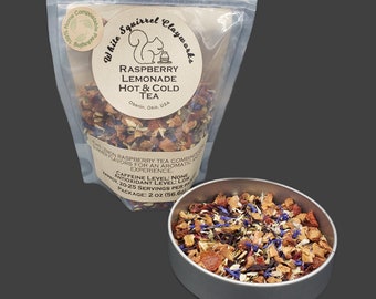 Raspberry Lemonade Hot & Cold Herbal Tea - Hoja suelta - Paquete de 2 oz