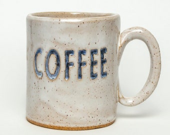Handmade White Ceramic Coffee Mug