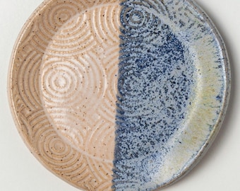 Handmade Ceramic Blue & White Spiral Spoon Rest