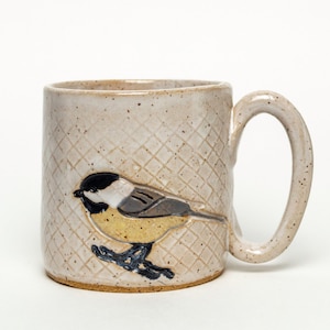 Chickadee Handmade Ceramic White 10oz Mug