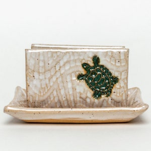 Handmade Ceramic Slider Turtle Sponge Holder