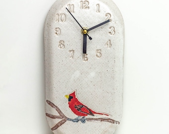 Orologio bianco in ceramica fatto a mano Cardinal