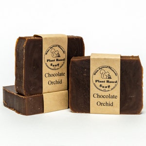Chocolate Orchid Scented - All Natural Handmade Soap - 4oz