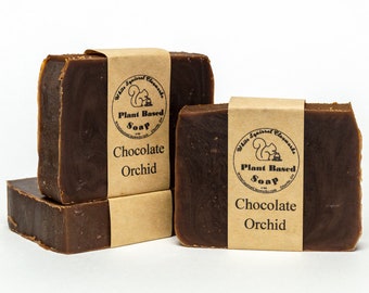 Chocolate Orchid Scented - All Natural Handmade Soap - 4oz
