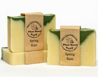 Spring Rain Scented - All Natural Handmade Soap - 4oz