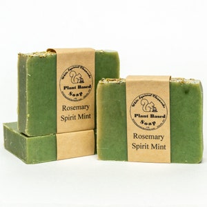 Jabón artesanal totalmente natural con aroma a menta y romero - 113 g