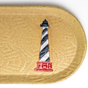 Lighthouse Handmade Ceramic Beige 10&quot; Serving Platter