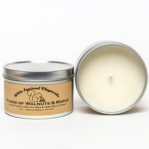 Fudge of Walnuts & Ahornsirup handgegossene Sojakerze - 195 g