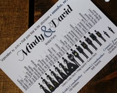 Superhero / Nerd / Geek Wedding Ceremony Program - Silhouette Bridal Party