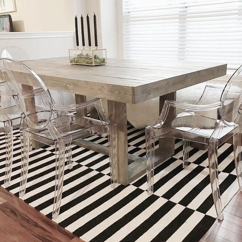 Made To Order 72 Inch Modern Farmhouse Wood Dining Table Image 0