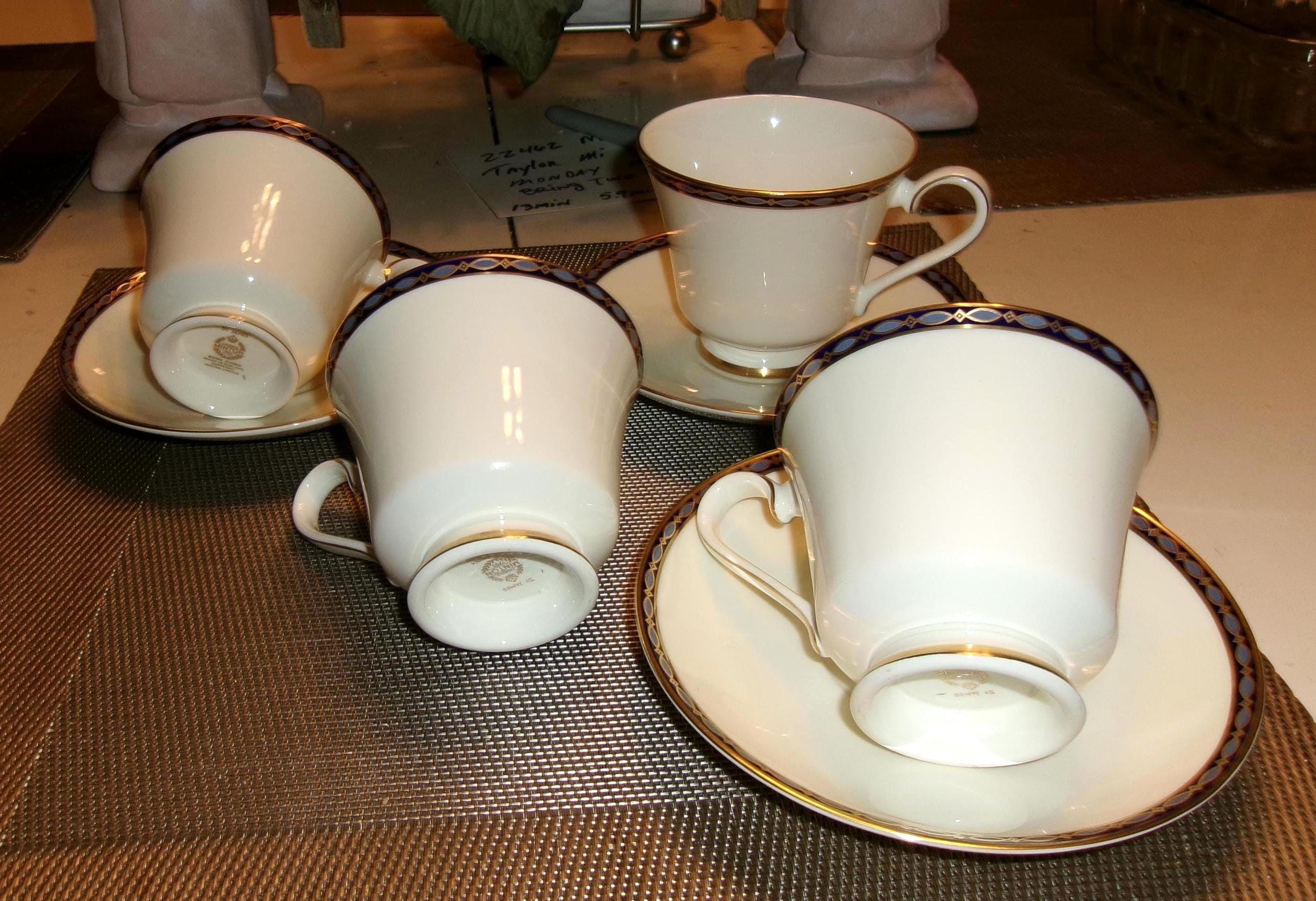 ミントン　セントジェームス ゴールドエナメル彩6客ティーセット/プレート４枚 ミントン セントジェームス ゴールドエナメル彩6客ティーセット