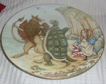 GRYPHON and MOCK Turtle Plate  designed by Sandy Nightingale