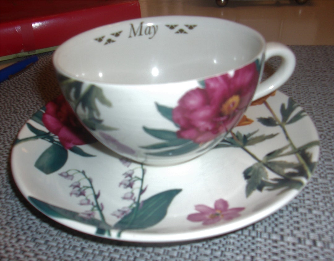 SPODE FLOWER of the Month MAY Breakfast Cup Etsy