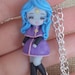 Noa witch bia doll necklace , anime manga polymer clay fanart handmade usagi tsukino