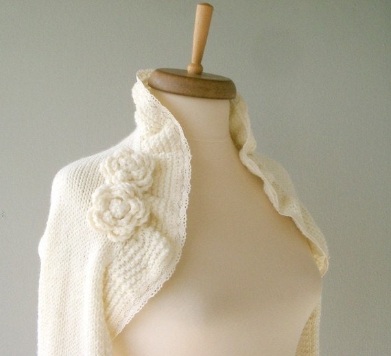 Cashmere cardigan for wedding Ivory bridal shrug bolero Etsy