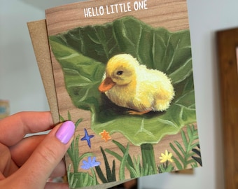 Nueva tarjeta de bebé, tarjeta de baby shower, nueva tarjeta de bebé, tarjeta de felicitación de bebé, tarjeta de bebé linda, tarjeta hecha a mano, tarjeta de hola pequeño