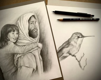 Aangepast potloodportret: handgetekende originele kunst (digitaal of fysiek)