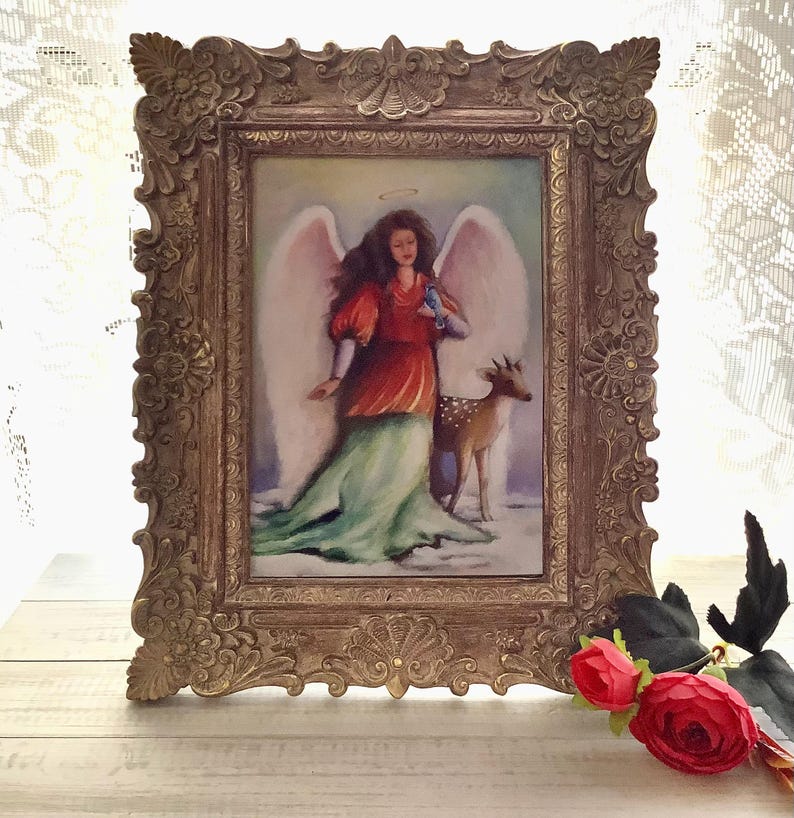 Divine Angel Artwork Print, Framed Home Decor, Ideal Gift for Loved