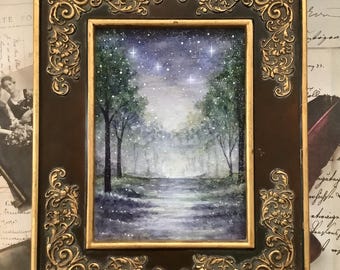 Spellbound – Lámina artística brillante y reluciente / Colección Bosque Mágico n.º 1 firmada por Theres Stites