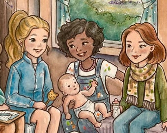 Handgetekende aquarel verhalenboekillustraties, aangepaste kunst voor schrijvers (privé/commercieel gebruik)