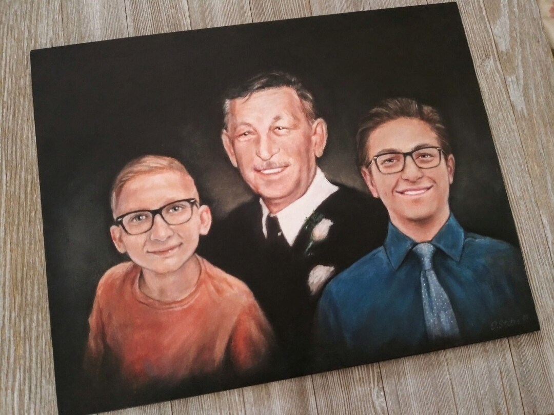 Hand Painted Portraits From Photograph by Theresa Stites Etsy