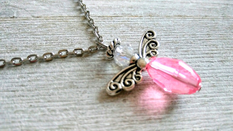 August Birthstone Charm-Angel Stitch Marker-Planner Charm-Peridot Colored Green Glass-August Birthstone Charm-Lobster Clasp Charm Necklace Pendant-Zipper Pull-Lobster Clasp Angel-Birthday-Baby Shower