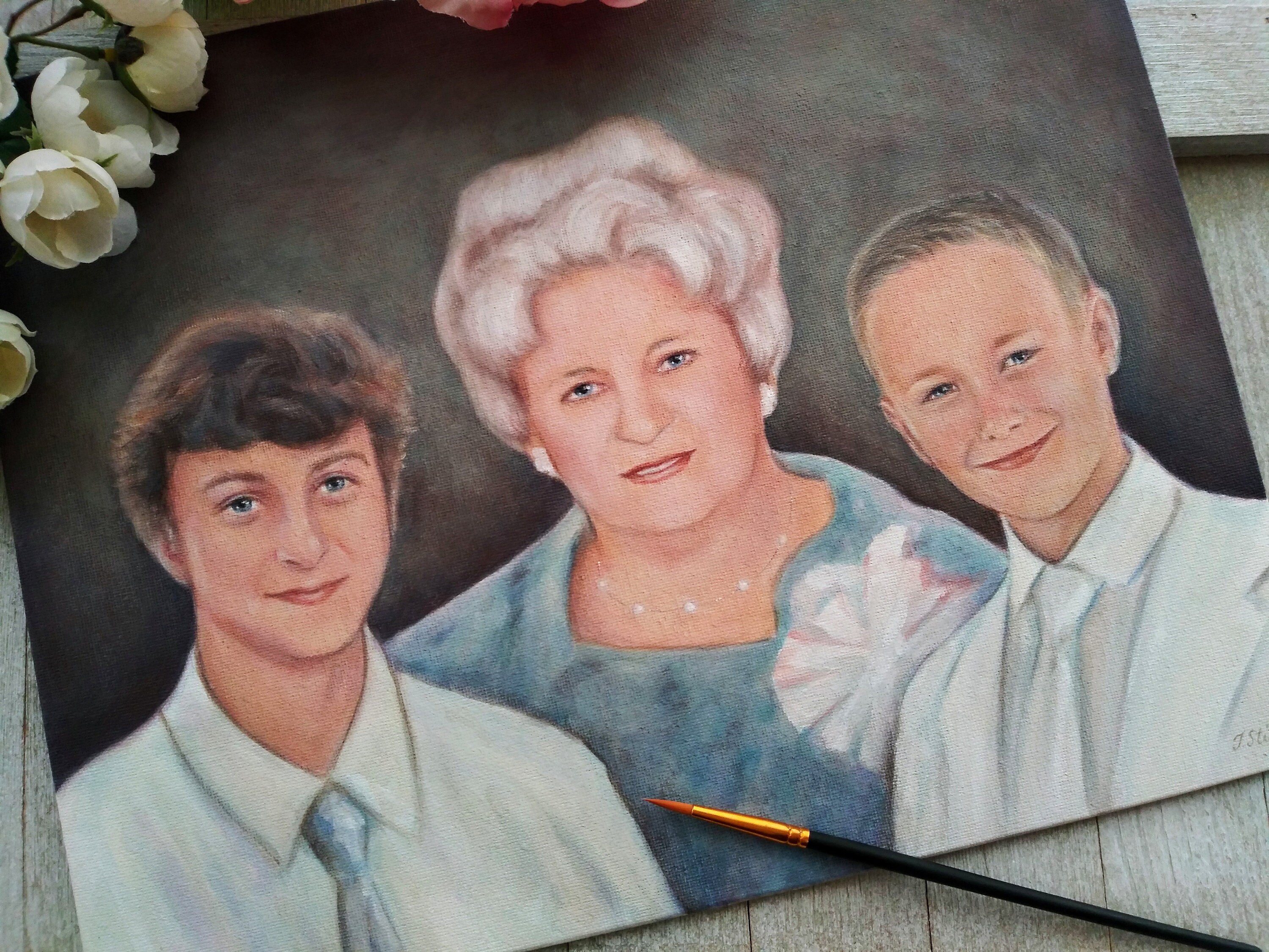 Hand Painted Portraits from Photograph by Theresa Stites Etsy