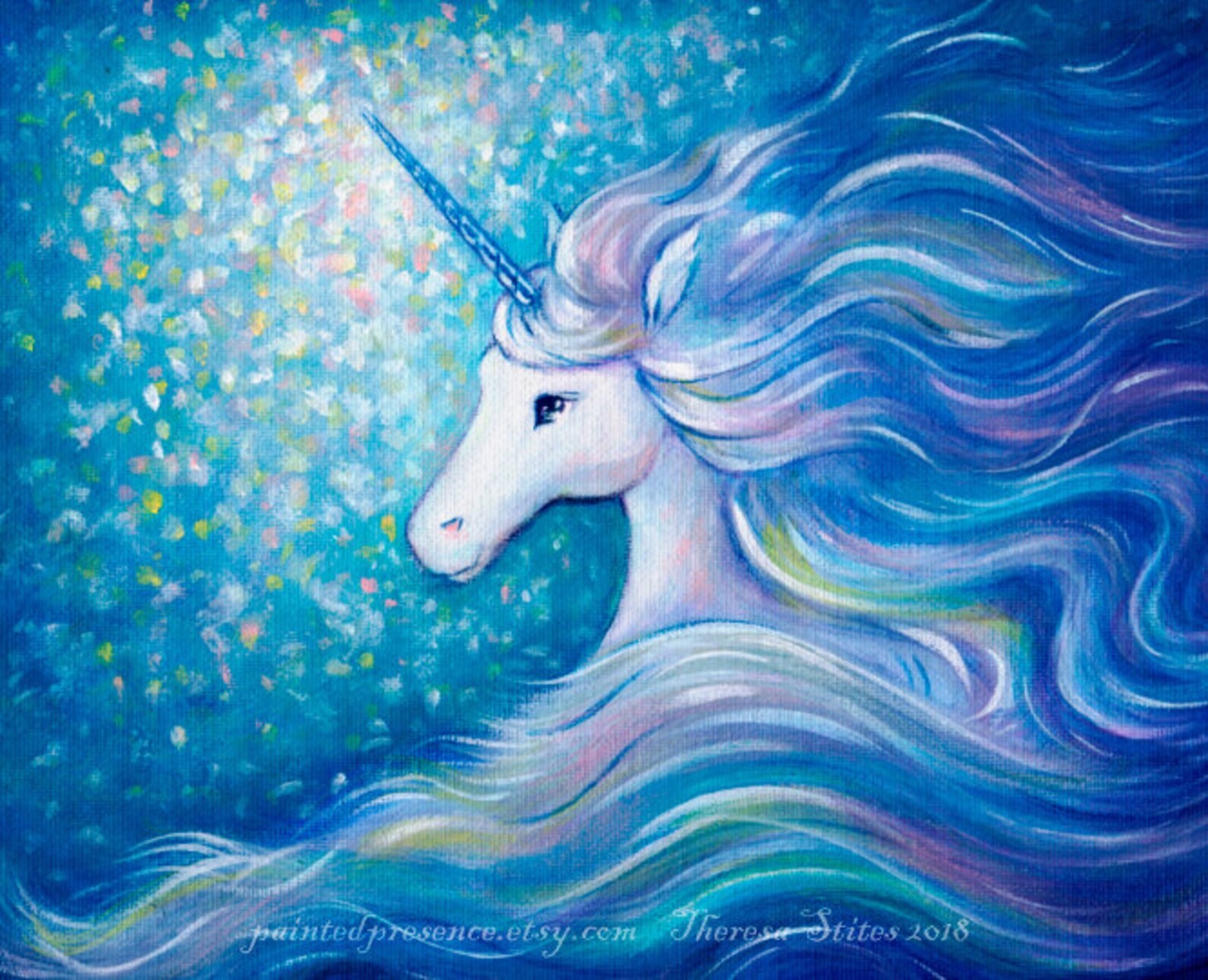 Unicorn Art Print Unicorn Nursery Art Unicorn New Baby Etsy