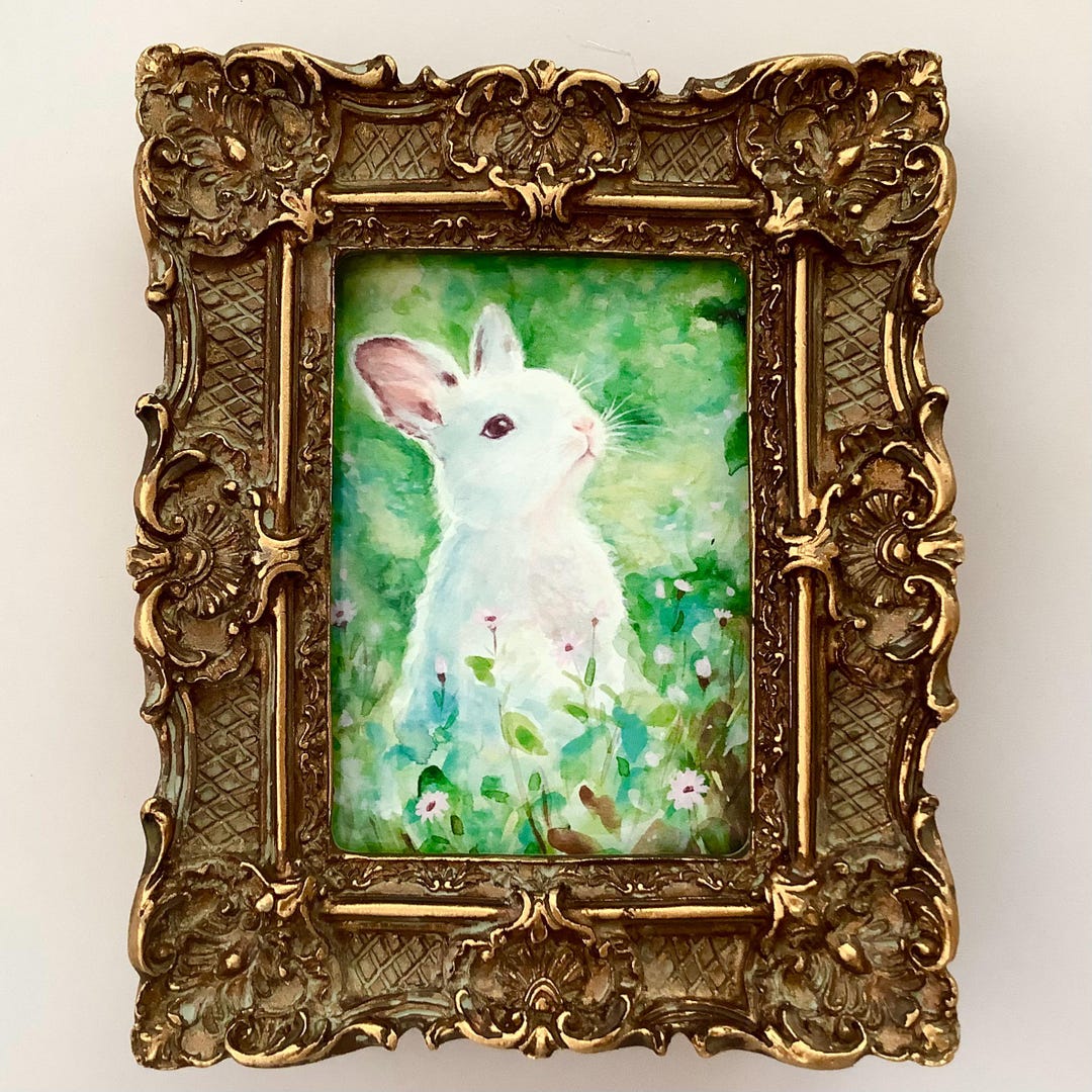 Framed Victorian Rabbit Artwork - Timeless Home Decoration - Etsy