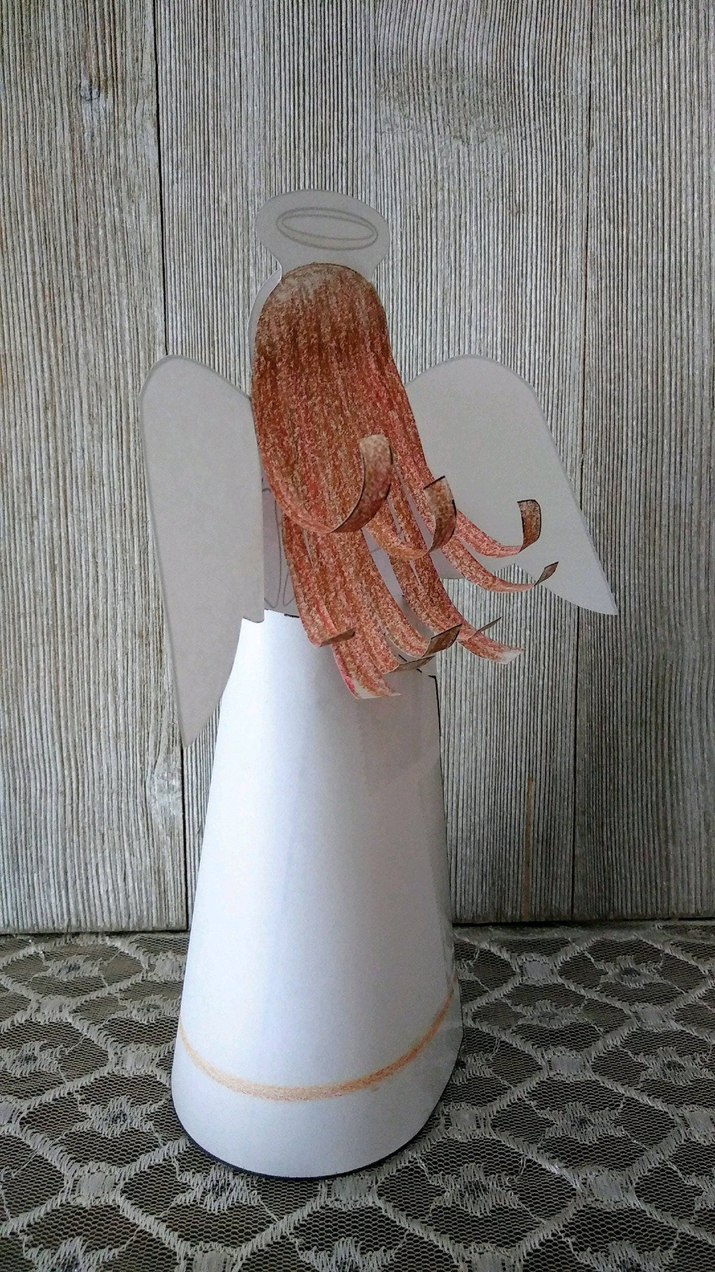Paper Angel Craft: Printable Coloring Page (PDF Download) - Etsy