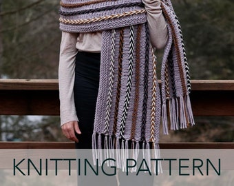 Knitting Pattern // Latvian Braid Chunky Blanket Scarf Shawl Wrap Braided Super Scarf // Tango Braided Wrap Pattern PDF