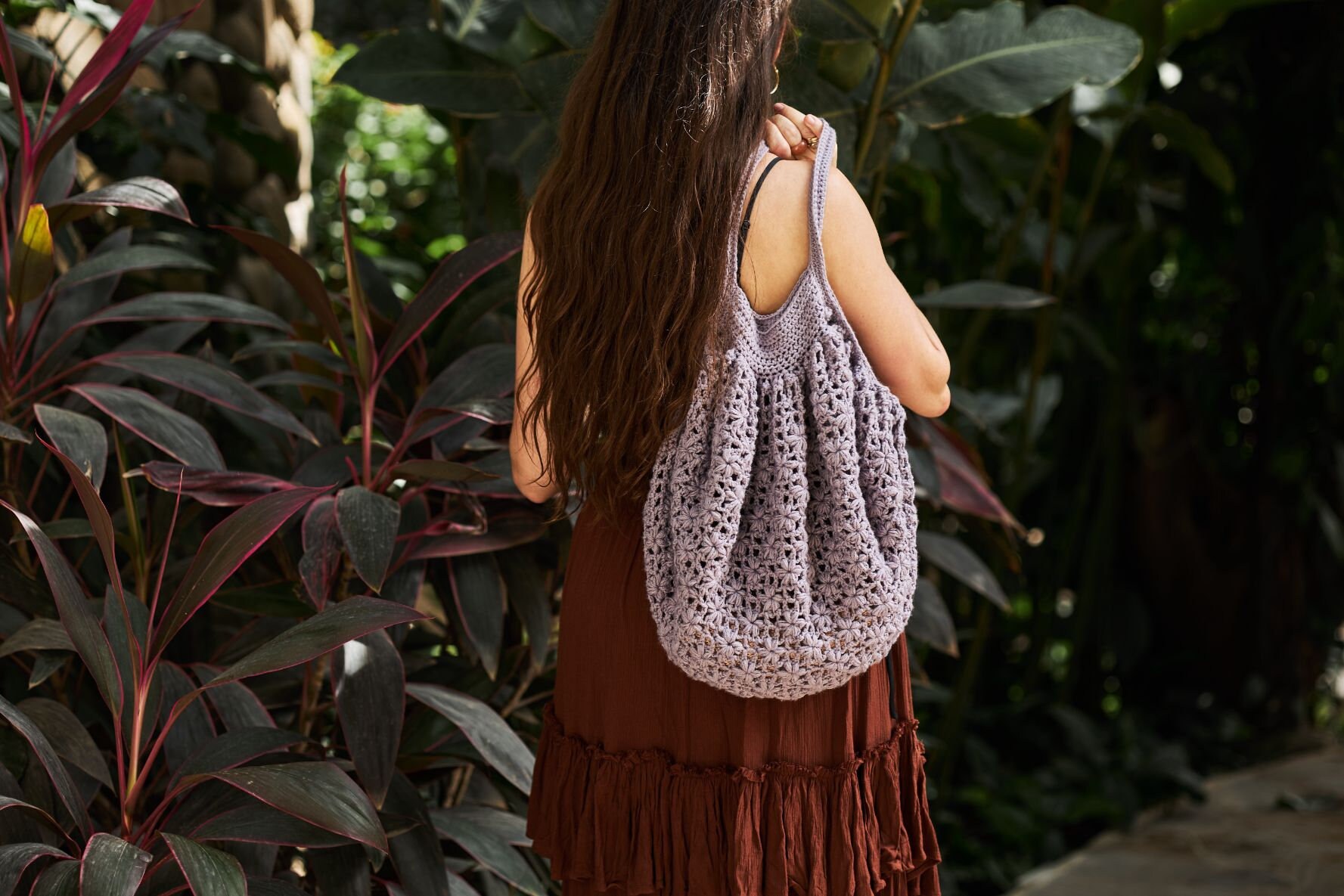 Crochet Pattern // Mesh Net Grocery Beach Tote French Market Bag Puff ...