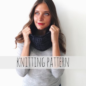Knitting Pattern // Drop Stitch Fall Neckwarmer Cowl // Place Des Vosges Cowl Pattern PDF
