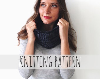 Knitting Pattern // Drop Stitch Fall Neckwarmer Cowl // Place Des Vosges Cowl Pattern PDF