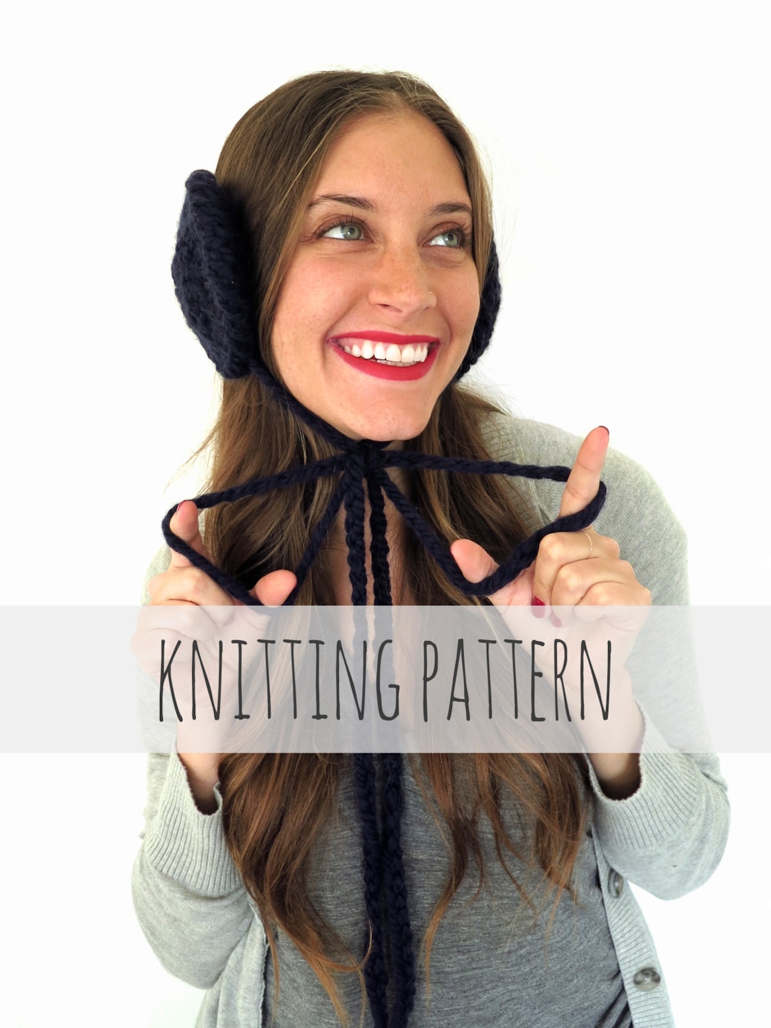 Knitting Pattern // Chunky Soft Knit Ear Muffs Ear Warmers Headband