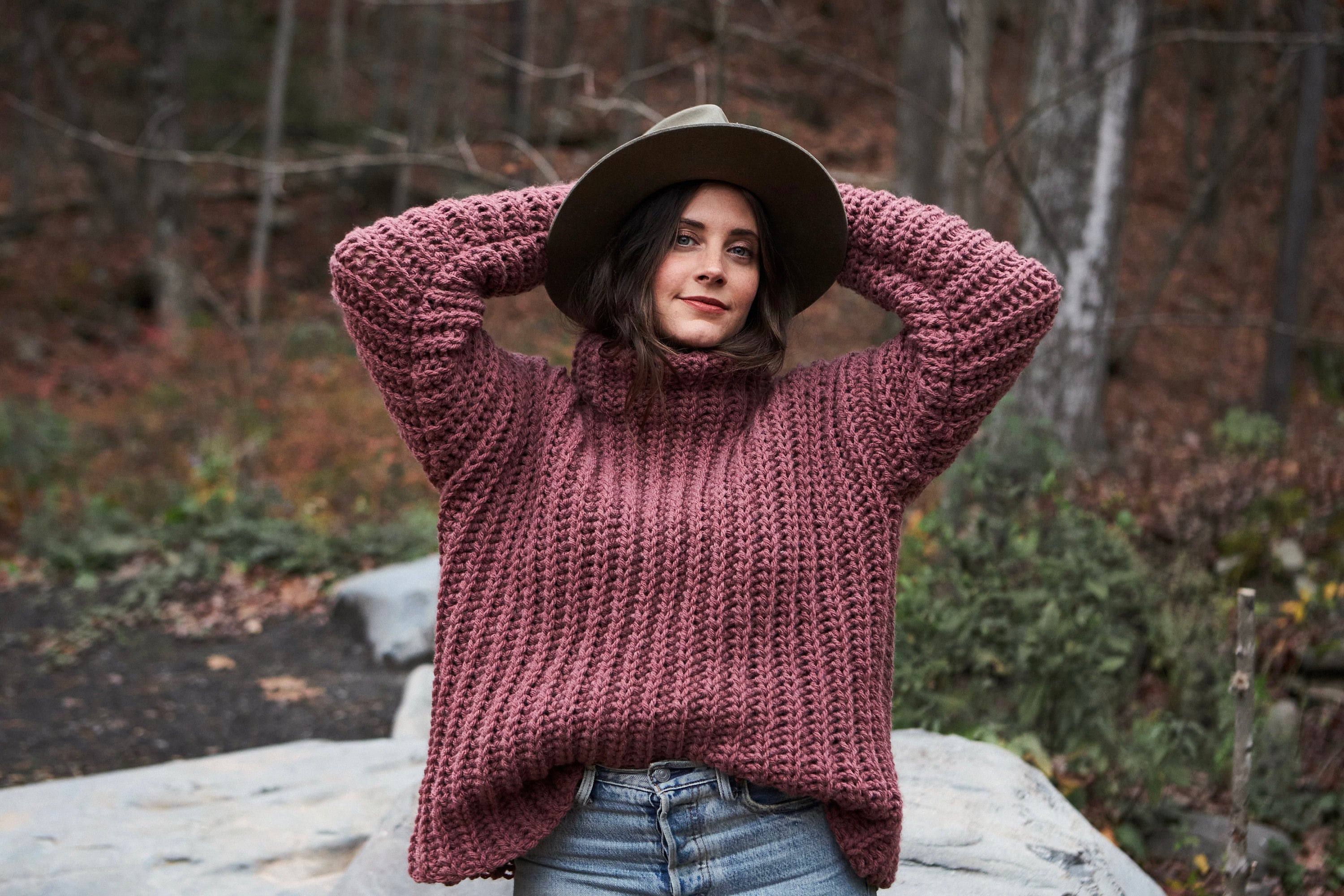 40 Turtleneck Crochet Patterns for Cozy Layers, Modern Pullovers, and Textured Necklines 40 Crochet Pattern // Oversized Fisherman's Rib Turtleneck
