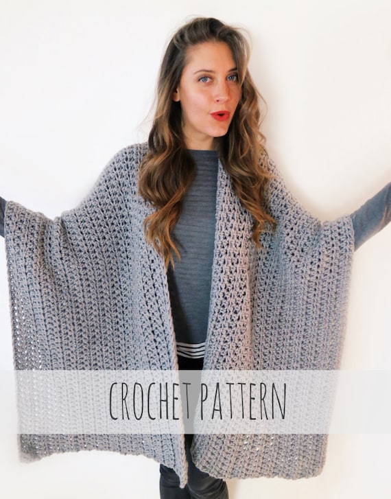 Crochet Pattern // Couverture Poncho Crochet Wrap Cape - Etsy France