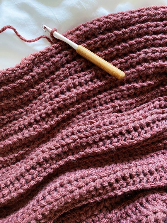 Crochet Pattern // Oversized Fisherman's Rib Turtleneck Pullover