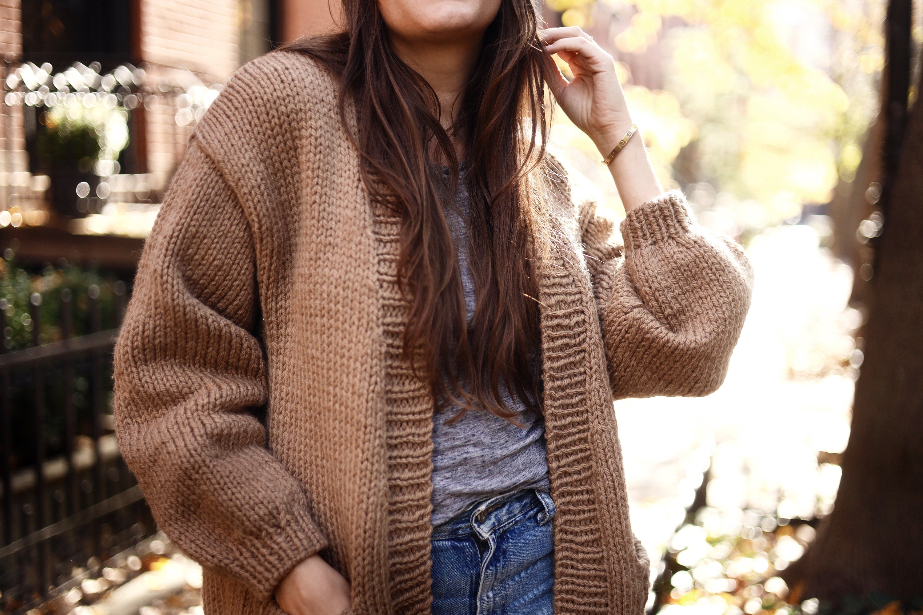 slouchy knit cardigan pattern