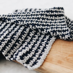 Crochet Pattern // Gingham Checker Striped Tea Towel Hand Dish Cloth Housewarming Gift Kitchen Bathroom // Berkshire Dishcloth Pattern PDF image 2