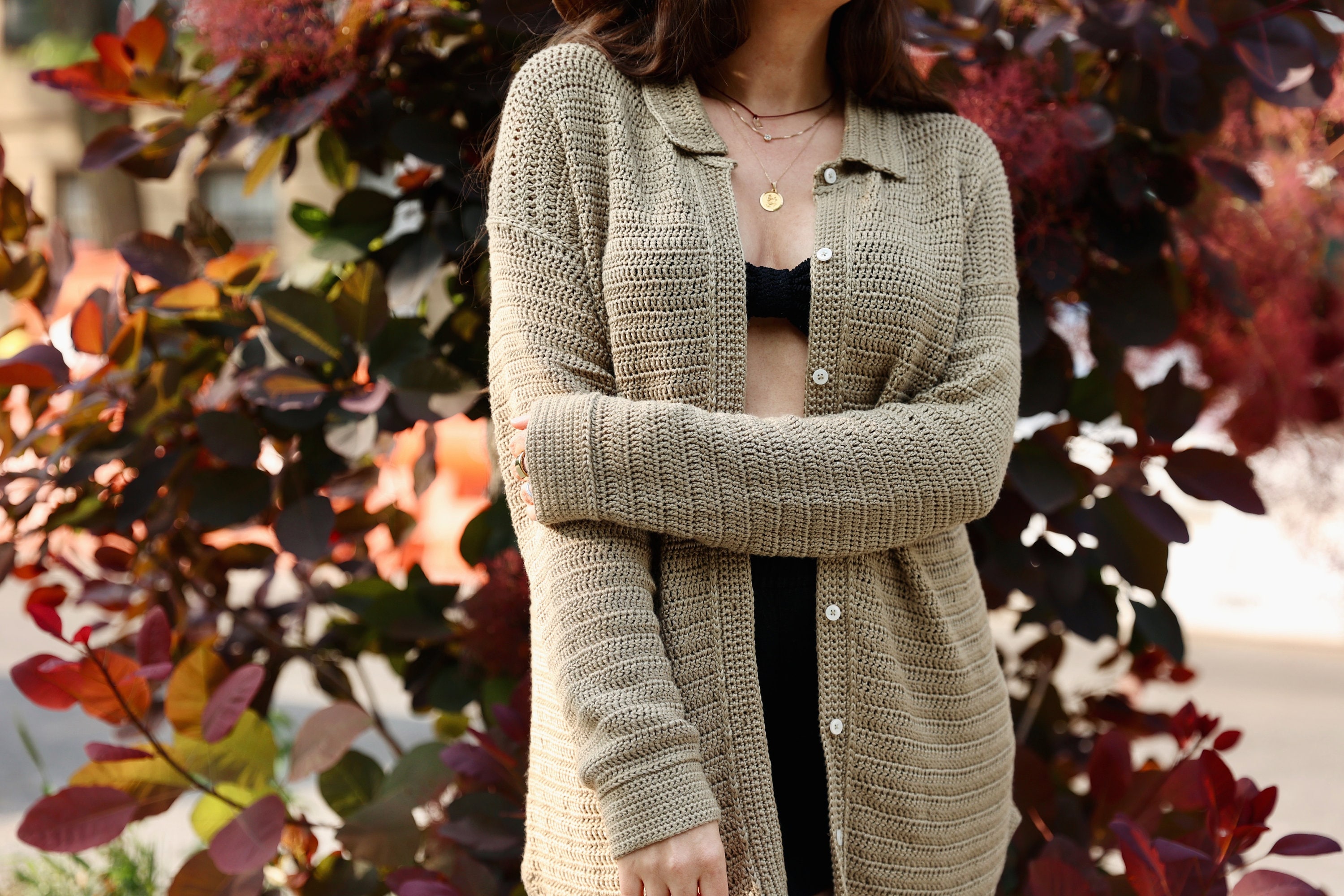 Crochet Pattern // Menswear Button Up Dress Shirt