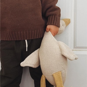 Knitting Pattern // Stuffed Goose Duck Animal Floppy Weighted Lovey // Silly Goose Pattern PDF image 2