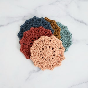 Crochet Pattern // Mandala Boho Round Crochet Coasters Party Favors Housewarming Gift // Sunburst Coasters Pattern PDF image 7