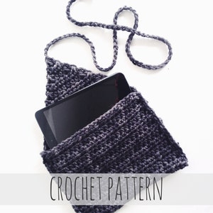 Crochet Pattern // Crochet Tablet Case Journal Cover Ipad Flap Pocket // Entre-Nous Tablet Case Pattern PDF